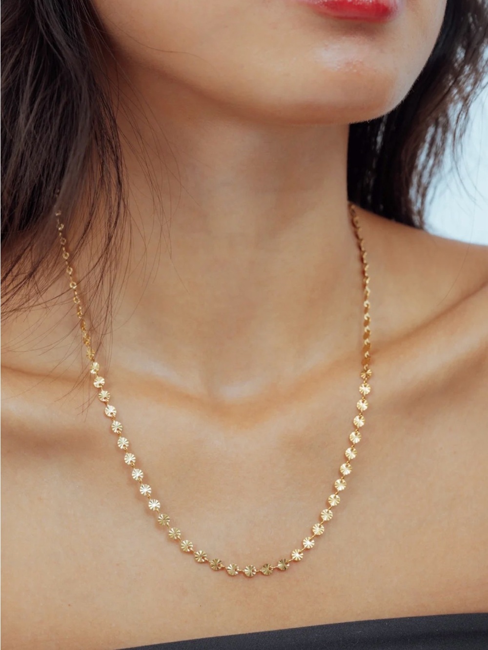 Moon Chain Gold Waterproof Necklace